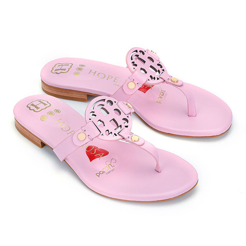 Moonraker Pink Leather Sandal Sandals- HOPE ROSA 35