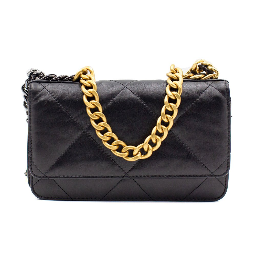 Alice Black Leather Mini Shoulder Bag Bags- HOPE ROSA