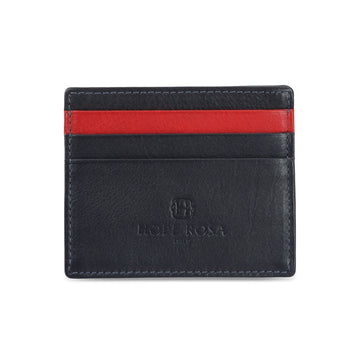 Rafa Blue Leather Wallet and Card Holder Wallet- HOPE ROSA Blue